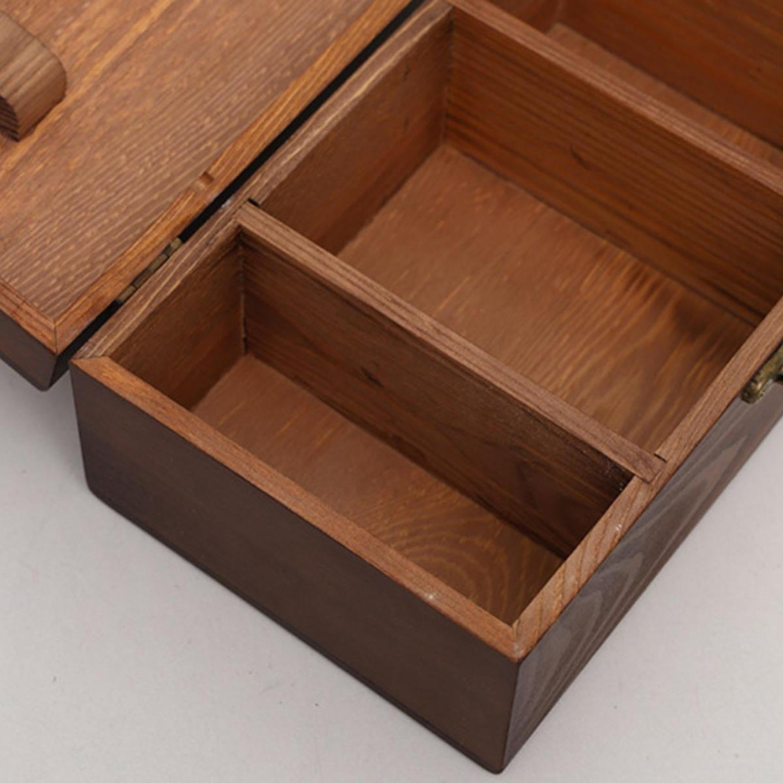 FVDPWYE Wooden Sewing Box Decorative Wood Storage Box Household for Handmade Craft Empty