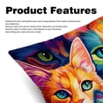 thumbnail image 2 of Cat Decorative Pillows Covers with Unique Patterns for Bed, Home Decor - Set of 2 Pillow Inserts - Available in 16x16, 18x18, 20x20 Inches for Various Occasions, 2 of 6