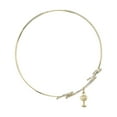 thumbnail image 2 of 7 1/2 inch Round Double Loop Bangle Bracelet w/ Chalice in Gold-Filled, 2 of 3