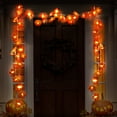 thumbnail image 5 of Scidweet Fall Maple Leaves Garland, 3 Pack 30FT 60 LED String Lights Fall Decorations for Home Patio Party Garland Thanksgiving Halloween Decor, 5 of 9