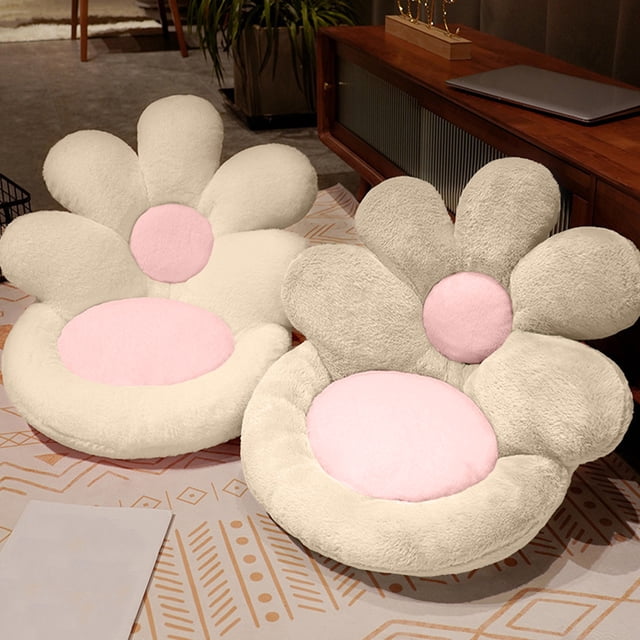 Flower Seat Cushion With Backrest Onepiece Plushs Chair Cushion Floor Butt Cushion Hanging Basket Tatami Bays Window Cushion