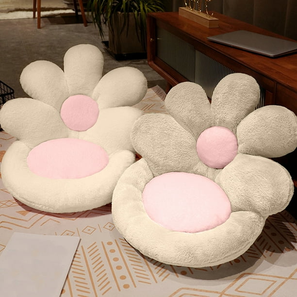 Cojín floral con respaldo, cojín de felpa de una pieza para silla, cojín de suelo, cesta colgante, cojín para ventana tipo tatami