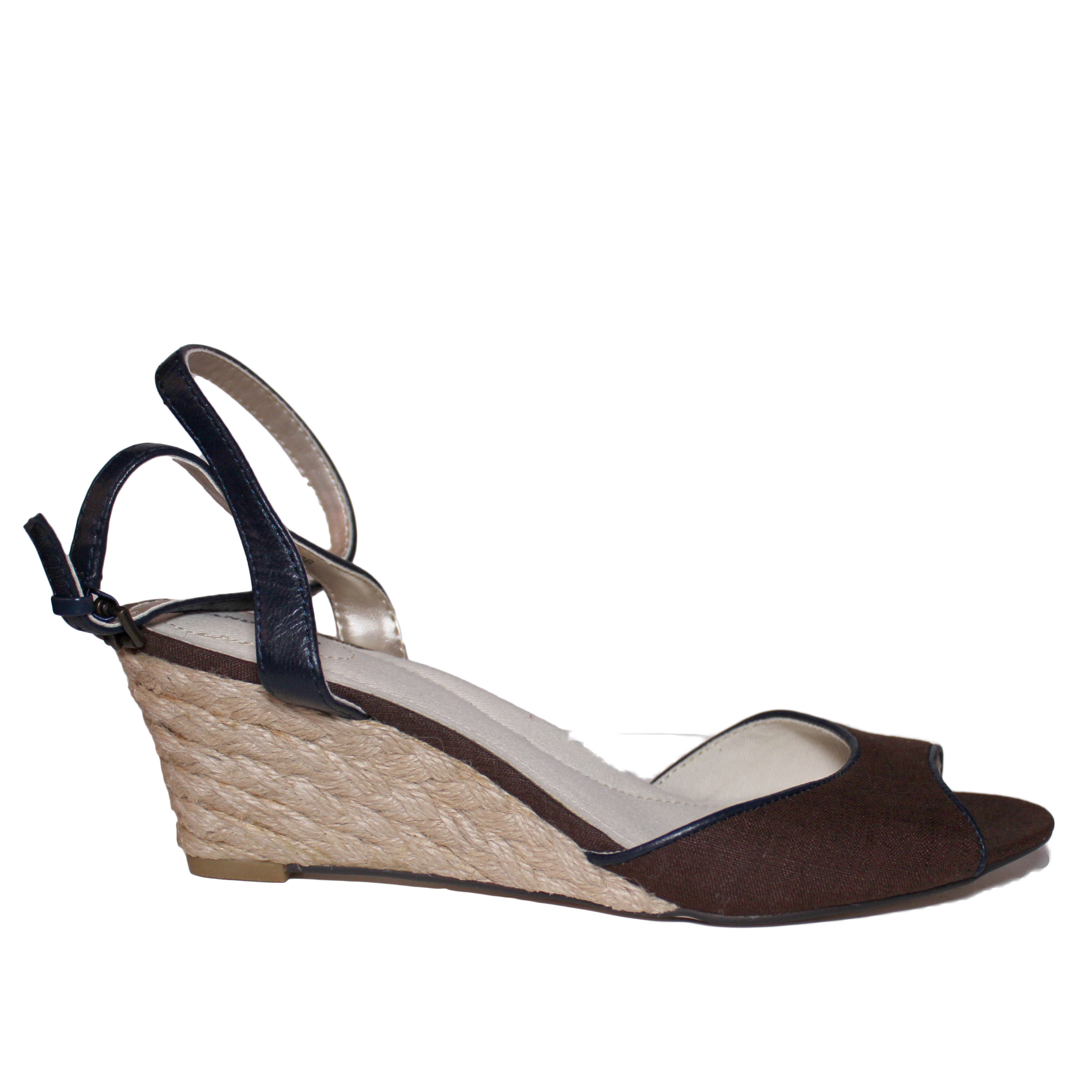 Lands End Hadley Women's Size 8, Wedge Heel Espadrille Open Toe Sandal,  Espresso - Walmart.com