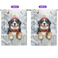 thumbnail image 2 of Playful Bernese Mountain Dog Welcomes Winter Snowy Day with Cardinal Bird House Flag 28x40in Double Sided Berner Lover Gifts Outdoor Decor - 2017, 2 of 5
