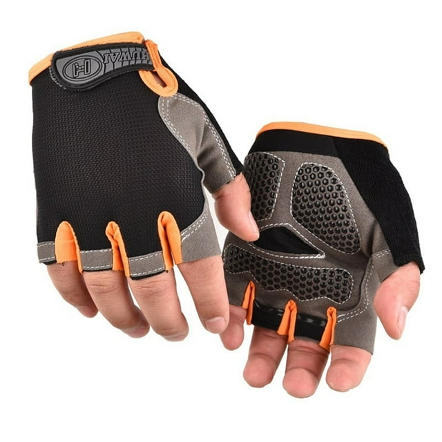 Gants de Sport de Cyclisme de Printemps et d'Automne Demi-Doigts pour Vélos pour Hommes et Femmes Gants de Cyclisme Courts à Doigts Antidérapants comme