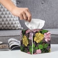 thumbnail image 6 of Sikiie Colorful Roses Leather Tissue Box Cover Square, tissue box holder, Tissue Box with Bottom Belt-5.2”x5.2”x5.2”, 6 of 7