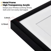 Kuxerla Puzzle Frame 19.7x27.6 inch-50x70CM Metal Picture Frames with Clear Acrylic Cover and Sturdy Back Panel Horizontal or Vertical Display Black