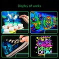 thumbnail image 2 of URTERYSER Acrylic Paint Fluorescent Paint for Fabric Craft Paint Blacklight Paint Art Supplies for Adults Yellow Green, 2 of 8