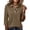 Light Brown, variant on Clossjun Womens Polo Blouse for Work Golf Collared Button 3/4 Sleeve Tops Lightweight, Quick Dry Three Quarter Length Solid Color Loose Fit Walking, Gym Sweatshirt