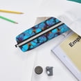 thumbnail image 6 of Yiaed Blue Butterflies Print Leather Pencil Case - Leather Pen Pencil Holder - Elegant & Practical Pencil Pouch for Work & Office, 6 of 7