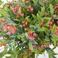 thumbnail image 5 of 8pcs Artificial Flowers for Outdoor Plastic Flower Plants Fake Flowers UV Resistant Faux Flowers (Red), 5 of 5