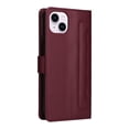 thumbnail image 4 of JTCASES Compatible with iPhone 14 6.1 inch Case Wallet Flip Folio Case [Kickstand] with RFID Blocking Card Holders [Shockproof] and Wrist Strap Phone Cover for Men Women Girls, Winered, 4 of 12