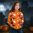 thumbnail image 2 of FEIFLY Child Sweatshirts Toddler Boys Girls Halloween Bat Cartoon Prints Long Sleeve Warm Hoodie Pullover Kids Tops, 2 of 4