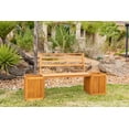 thumbnail image 4 of Leigh Country TX 36457 Sequoia Acacia Wood Planter Bench - Brown, 4 of 4