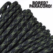 Bored Paracord Brand 550 lb Type III Paracord - Olive Drab & Moss Camo 50 Feet