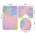 thumbnail image 3 of Dreamy Pastel Sky Bathroom Rugs Sets 3 Piece,Toilet Cover Set,Absorbent Non Slip Bathroom Mats Sets with U-Shaped Contour Rug Toilet Rug Set, 3 of 5