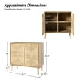 thumbnail image 7 of Boho Storage Accent Cabinet 2 Rope Woven Doors Set of 2 with Cable Management Oak, 7 of 7
