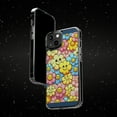 thumbnail image 6 of DistinctInk Hybrid (Acrylic / TPU) Clear Slim Fit Case for Apple iPhone 12 (6.1" Screen) - "Bursting Petals: A Joyful Cartoon Floral Pattern", 6 of 8