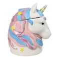 thumbnail image 6 of Sacred Purity White Unicorn With Rainbow Mane Horn Ceramic Cookie Jar Figurine, 6 of 9