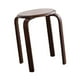thumbnail image 3 of Taburete redondo de madera maciza, taburete apilable, taburete portátil para cambiar zapatos, taburete de madera Nuez, 3 of 9