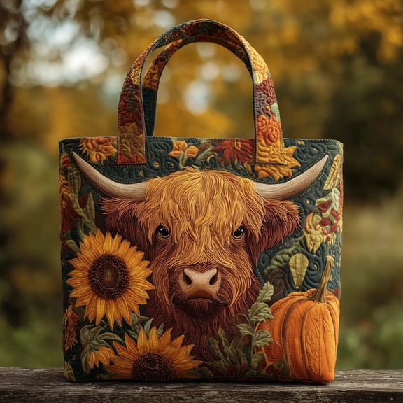 Cow Quilted Tote Bag Travel Handbag Market Shopping Purse Polyester Water Resistant Cute Animal Print for Women Leisure Business 7 Inch,A