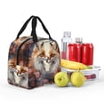 thumbnail image 4 of Yiaed Romantic Flower Fox Print Insulated Lunch Bag Reusable Cute Tote Lunch Box, Leakproof Cooler Lunch Bags for Work Office Travel School Picnic, 4 of 5