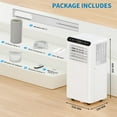 thumbnail image 2 of 8000 BTU Portable Air Conditioner, Cools 350 Sq.Ft. Quiet 48dB AC Unit with Dehumidifier, Fan & Sleep Modes, 24H Timer, Remote Control & Window Kit, DOE Certified CEER 6.2, White+Black Panel, 2 of 9