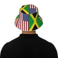 thumbnail image 6 of America Jamaica Flag Bucket Hat Stripe Beach Fisherman Hats For Women Men Reversible Double-Side-Wear With Reflective, 6 of 7