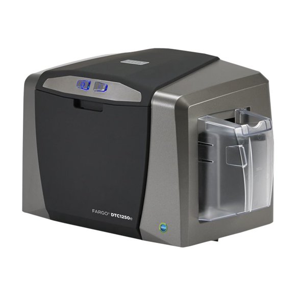 Fargo DTC 1250E - Imprimante de Cartes en Plastique - Couleur - Sublimation par Teinture/résine Thermique - - 300 dpi - jusqu'à 600 Cartes/heure (mono) / jusqu'à 150 Cartes/heure (Couleur) - Capacité: 100 Cartes - USB 2.0