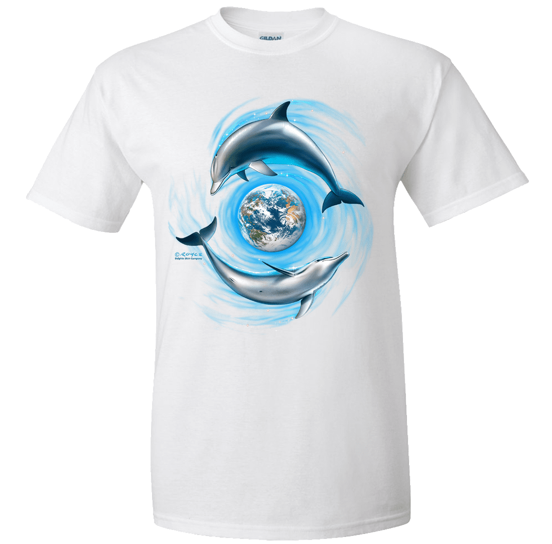 alien riding dolphin shirt