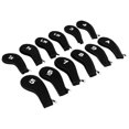 thumbnail image 3 of QualitChoice 12 Pcs Couvre-Chefs de Golf Fermeture Éclair Couvre-Chef de Club de Golf Couvre-Chefs de Club de Golf Couvre-Chefs en Fer de Golf Couvre-Chefs Noir, 3 of 5