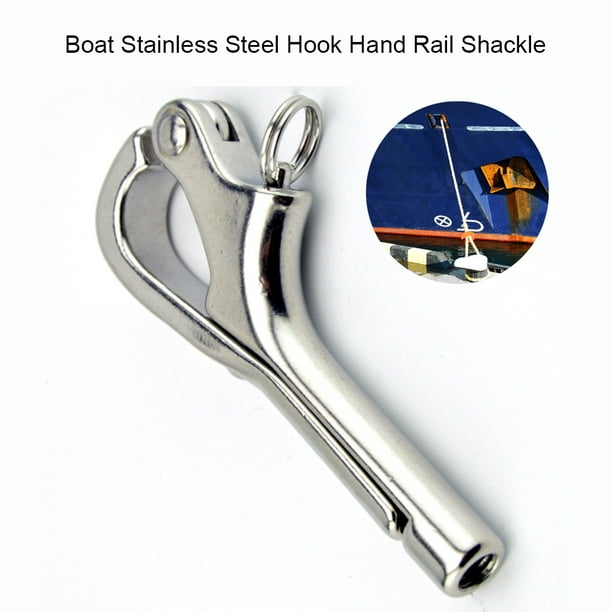 Boat Stainless Steel Hook Ship Quick Release Hooks Hand Steel Hook Hand  Rail Rail Guardrail Lightweight Fixing Fastener 80-900lbs Working Tension