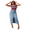 Light Blue, variant on LYMAYTER Women Washed Denim Skirt Stretch Maxi Skirt Front Split Frayed Raw Hem Casual Jean Skirt S-2XL