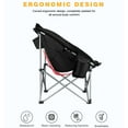 thumbnail image 4 of KingCamp Folding Saucer Chair with Cup Holder Storage, Black/Medium Gray, 4 of 11