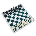 thumbnail image 3 of Chess Set, PP Piece Portable Desktop Board Game High Strength with Artificial Leather Board for Camping, 3 of 7