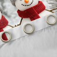 thumbnail image 4 of jejeloiu Merry Christmas Curtains and Drapes,Cute Cartoon Snowman Black Out Curtains,Red White Curtains Pack of 2 (52x63 Each) For Kids,Breathable Home Decor, 4 of 6