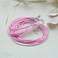 thumbnail image 4 of Abbracc 10x Colorful Clasp Cord Necklace Chains For DIY Jewelry Making PINK, 4 of 9