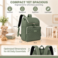 thumbnail image 5 of DEFAHN Diaper Bag Backpack,Large Waterproof Baby Diaper Bag with 2 Thermal Pockets,Multifunctional Travel Bag For Mom & Dad Green, 5 of 7