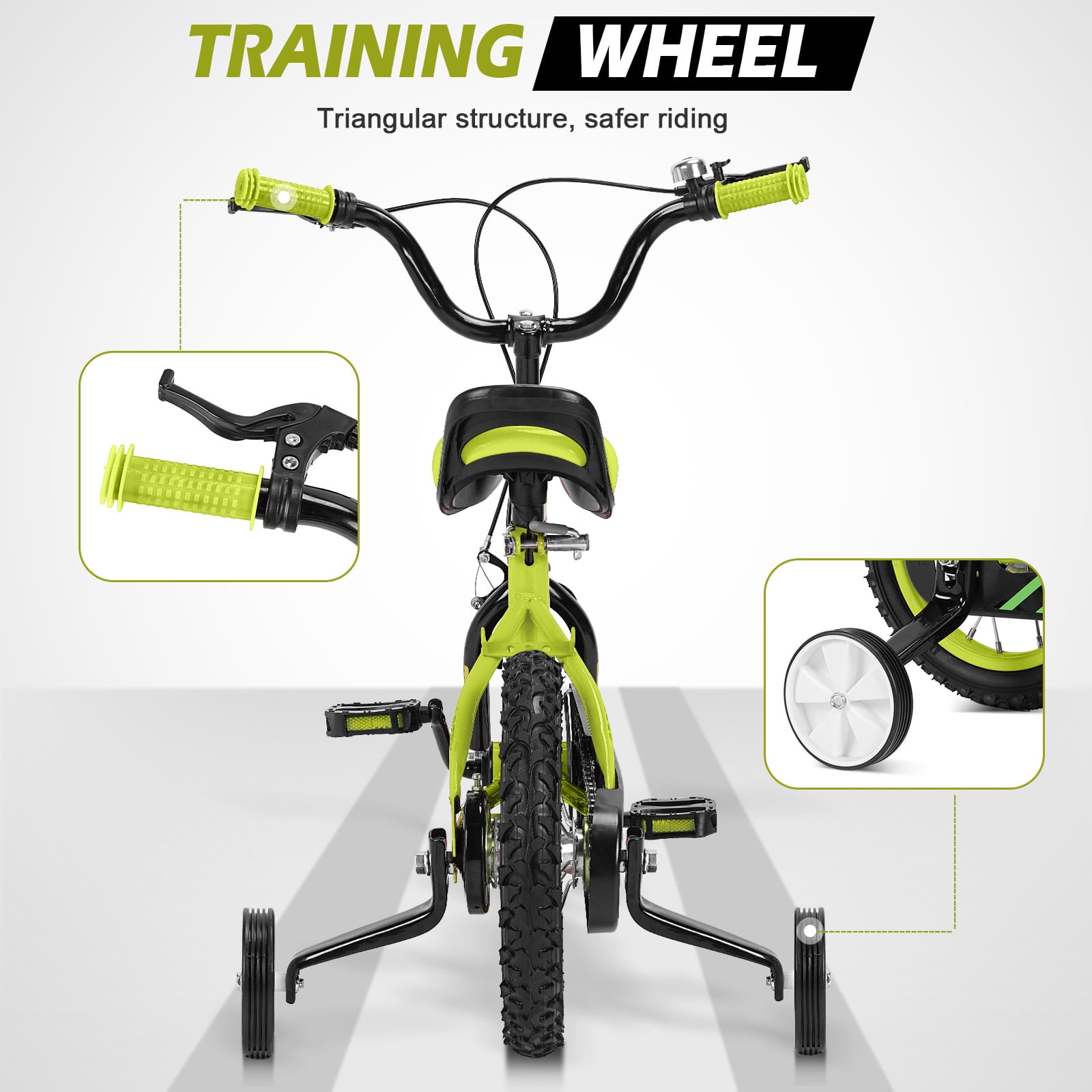 SPPTTY Kids Bike for 2-16 Years Old,12"-20" Bike for Boys Girls with Training Wheels,Dual Hands Brakes