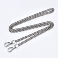 thumbnail image 2 of bag Chains Straps Iron Curb Link Chains with Alloy Swivel Clasps for bag Replacement Accessories Platinum 1200x7.5mm, 2 of 3