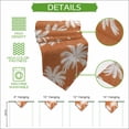 thumbnail image 5 of Burnt Orange Palm Trees Table Runner Linen Burlap Table Runner 72 Inches Long Farmhouse Tropical Summer Beach Dresser Scarves for Kitchen Island Coffee Dining Room Party Wedding Holiday Decor 14"x72", 5 of 8