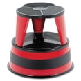 thumbnail image 2 of Kik-Step Steel Step Stool 2-Step, 350 lb Capacity, 16" dia. x 14.25h, Red, 2 of 2