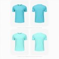 thumbnail image 7 of TOWED22 Running Shirts Men Sport Tops Quick Dry Gym Wicking Athletic T Shirts Breathable Cool Workout Shirts Light Blue,M, 7 of 7