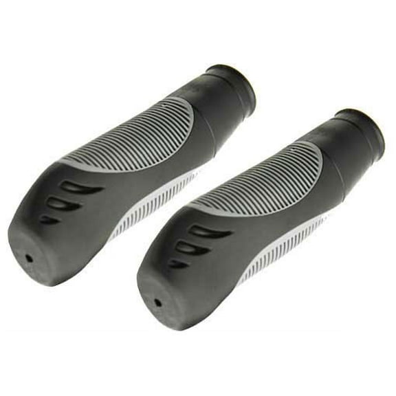 Alta Two Tone Kraton Rubber Handlebar Grips 3723G MTB Bike Bicycle, Multiple Colors (Black/Grey)