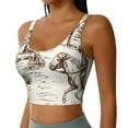 thumbnail image 2 of Vsdgher Western Desert Cowboys3 Print Women Sleeveless Athletic Tank Top Built-in Bra Camisole Sports Vest for Yoga Running Fitness Exercise with Removable Pads, 2 of 8