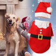 thumbnail image 1 of Festive Holiday Pet Outfit Cozy Soft Jingle Apparel With Santa Hat Bow Tie For Small Medium Large Dogs Cats Photo Party, 1 of 5