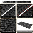 thumbnail image 3 of 24 Pcs 2*1 Ft Patio Deck Tiles, Interlocking Waterproof Decking Floor Tiles for Porch, Poolside, Balcony, Backyard, Dark Gray, 3 of 7