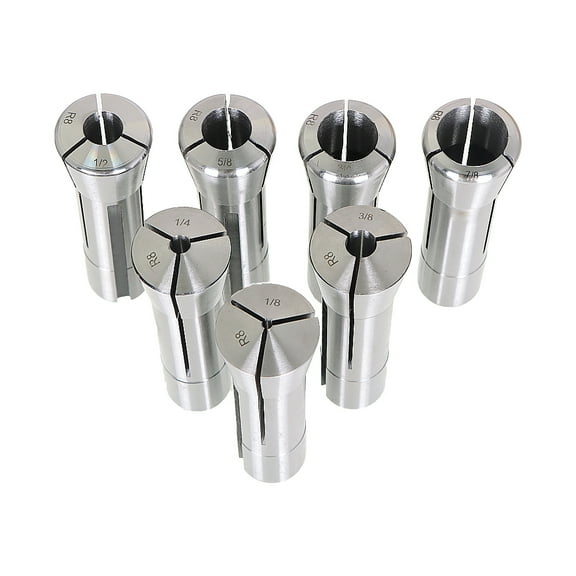 7 Set Fractional R8 Collet Set 1/8" to 7/8" High Precision For Bridgeport New