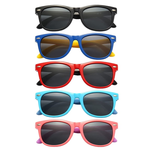 Gafas de Sol Polarizadas FANNYGO para Niños Paquete de 5 para 3-10 Años