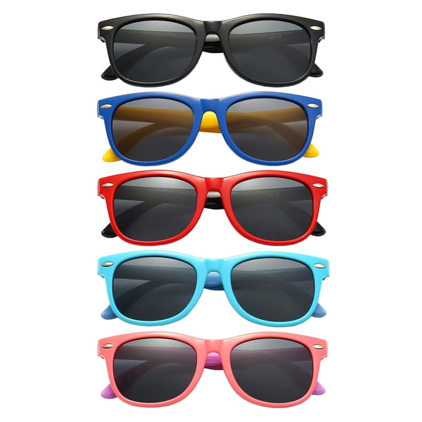 Gafas de Sol Polarizadas FANNYGO para Niños Paquete de 5 para 3-10 Años